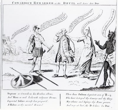 Cowardice Rewarded or the Devil will have his Due by English School